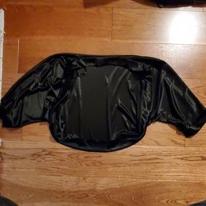 Black satin shrug. Size m